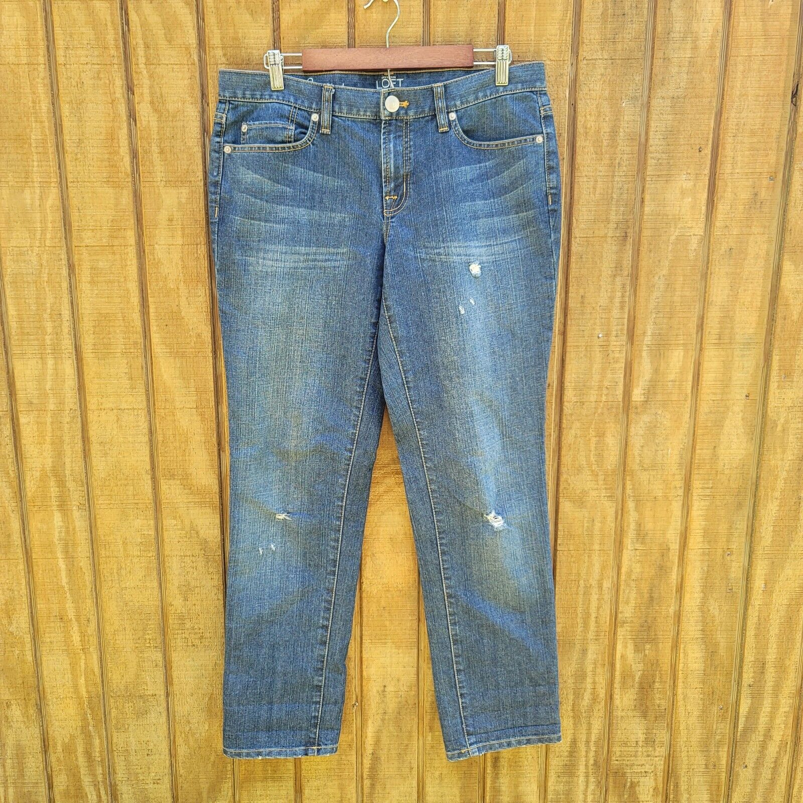 Ann Taylor Loft Mid Rise Boyfriend Jeans Womens Size 8